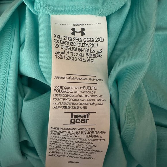 Under Armour Heatgear mens sz 2XL aqua PGA Championship collared 3 button golf s - Picture 8 of 14